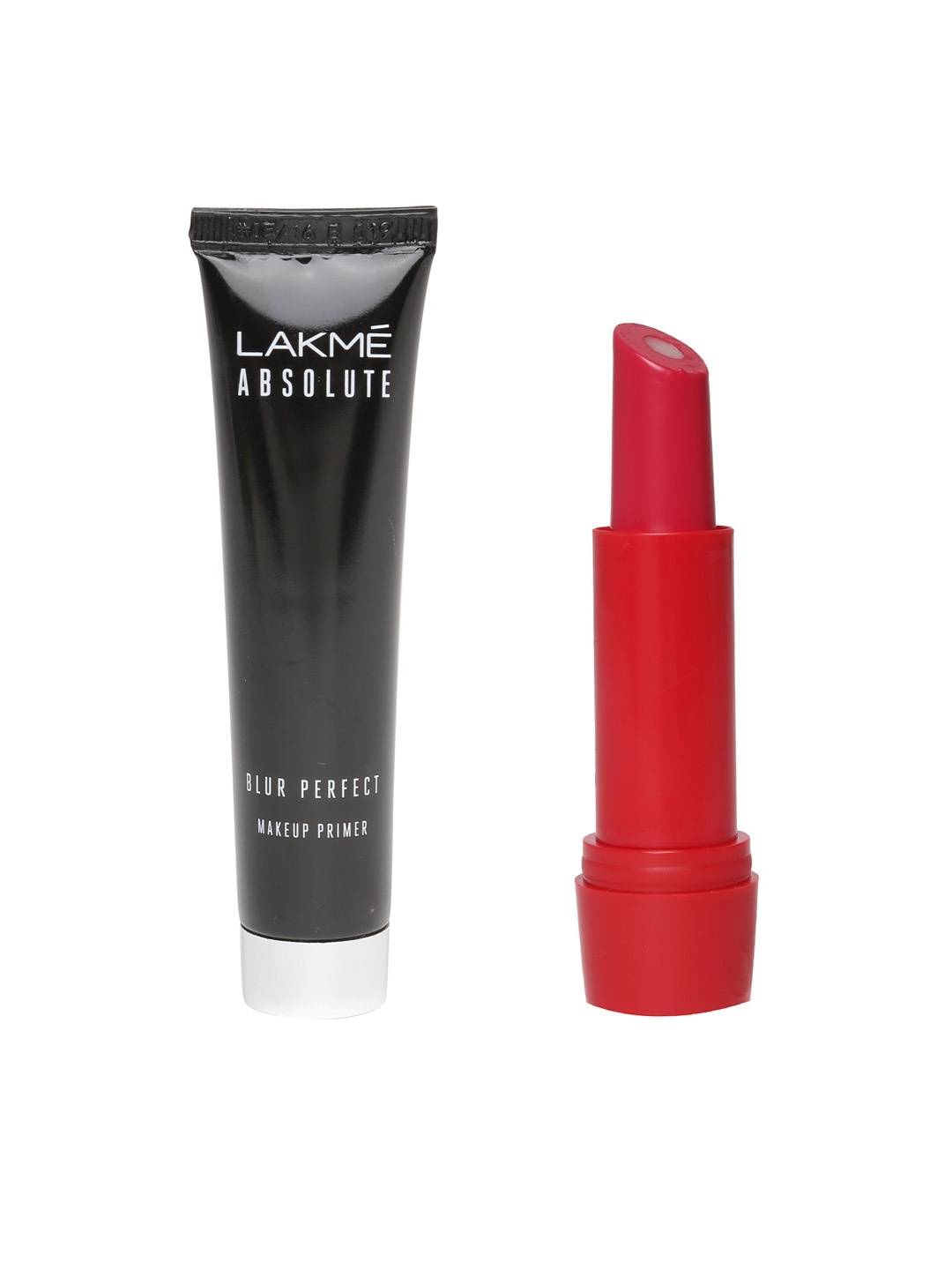 

Lakme Set of Absolute Blur Perfect Makeup Primer & Lip Love Cherry SPF 15 Lip Balm, Black