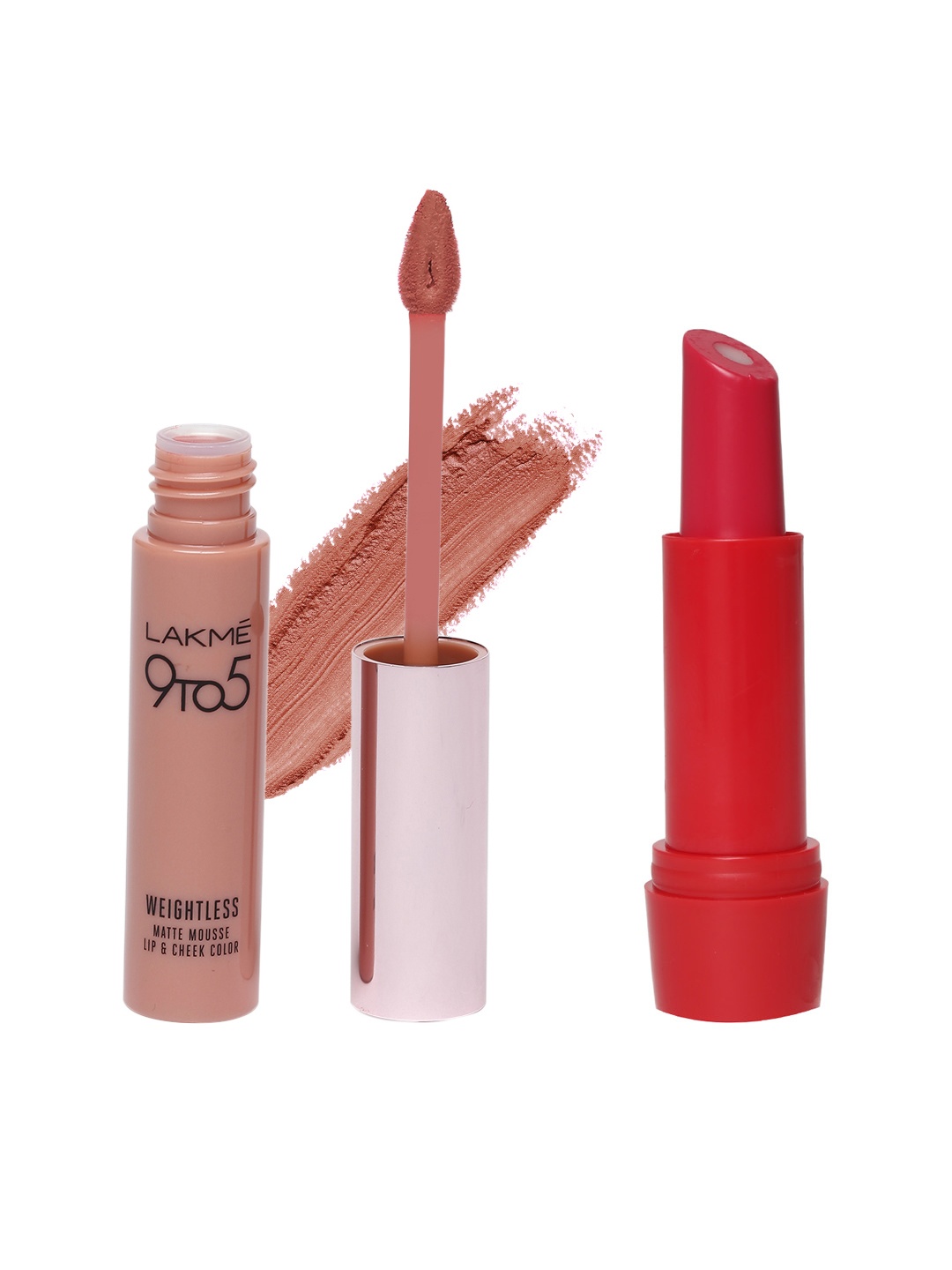 

Lakme Set of Lipstick &vLipbalm, Nude