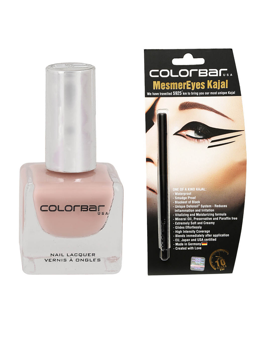 

Colorbar Set of Luxe Nail Lacquer & MesmerEyes Kajal, Black