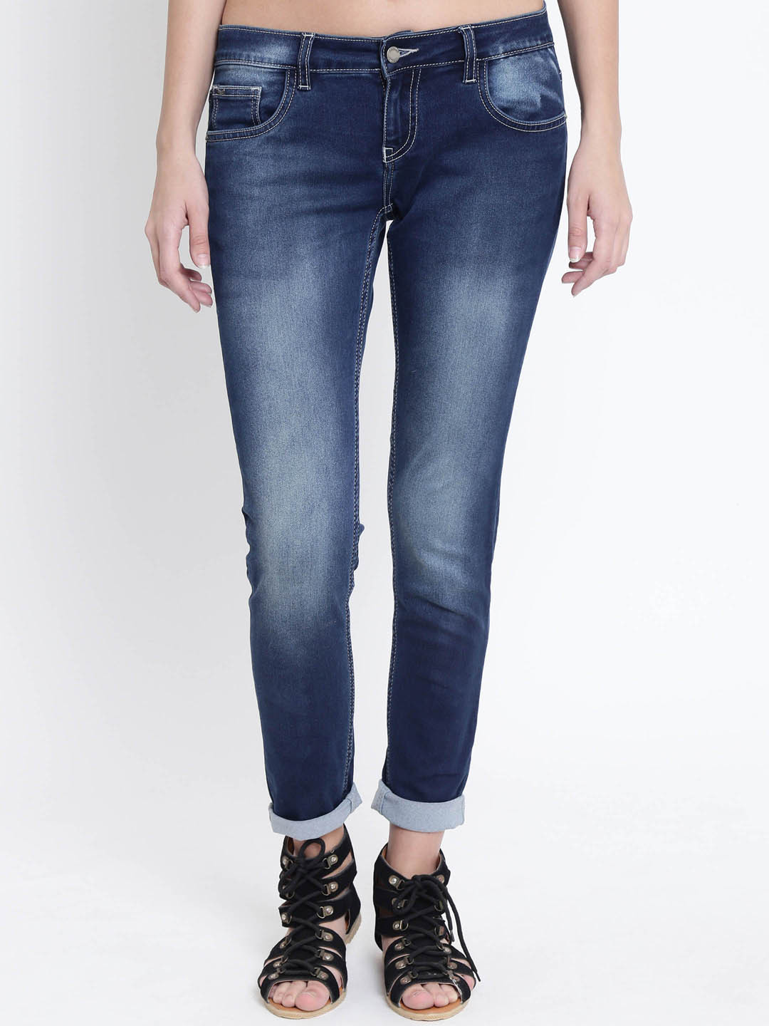 

Crimsoune Club Women Blue Super Skinny Fit Mid-Rise Clean Look Jeans