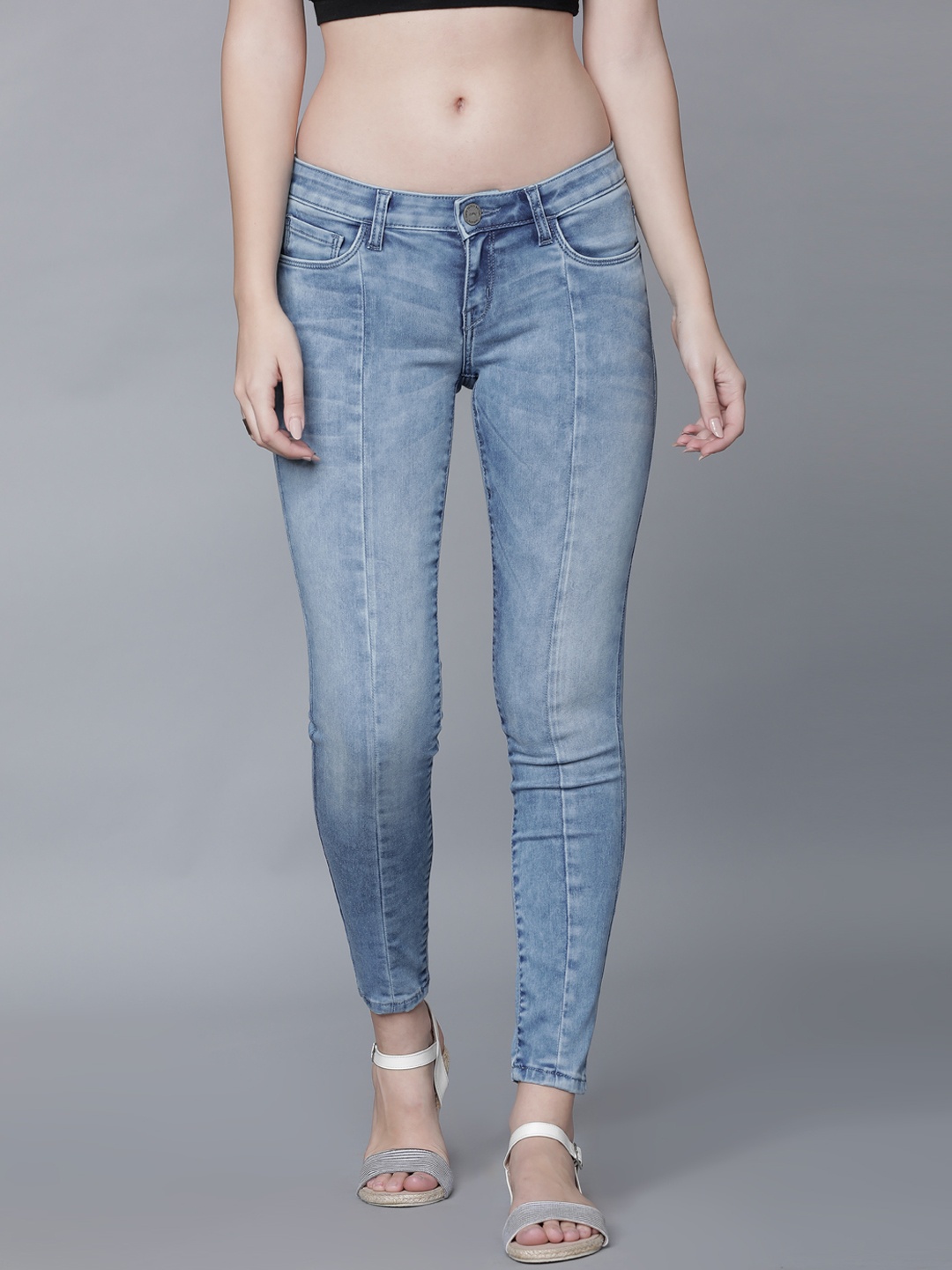 

Tokyo Talkies Women Blue Super Skinny Fit Mid-Rise Clean Look Stretchable Jeans