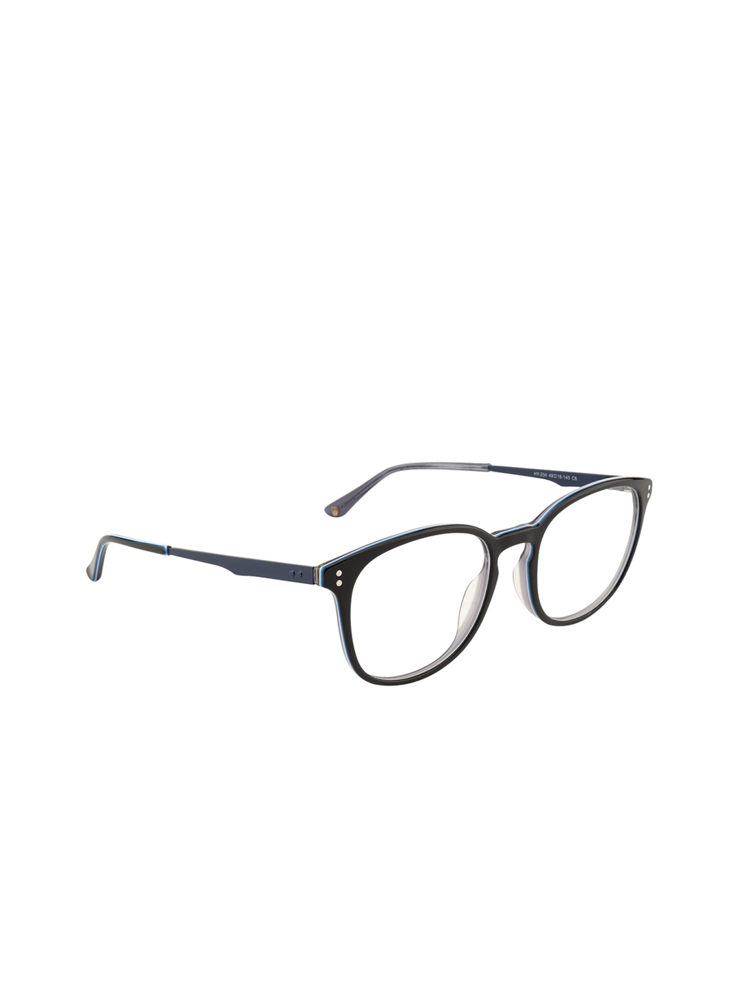 

Ted Smith Unisex Black & Blue Solid Full Rim Round Frames TS-HY-234_C6