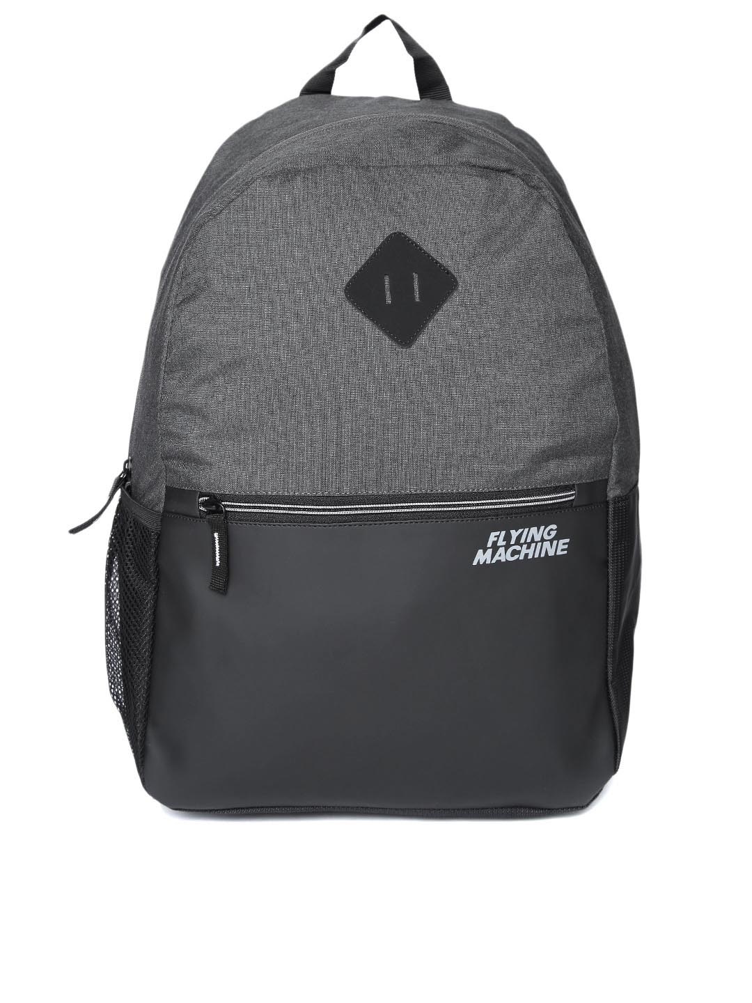 

Flying Machine Men Charcoal Grey Solid Laptop Backpack