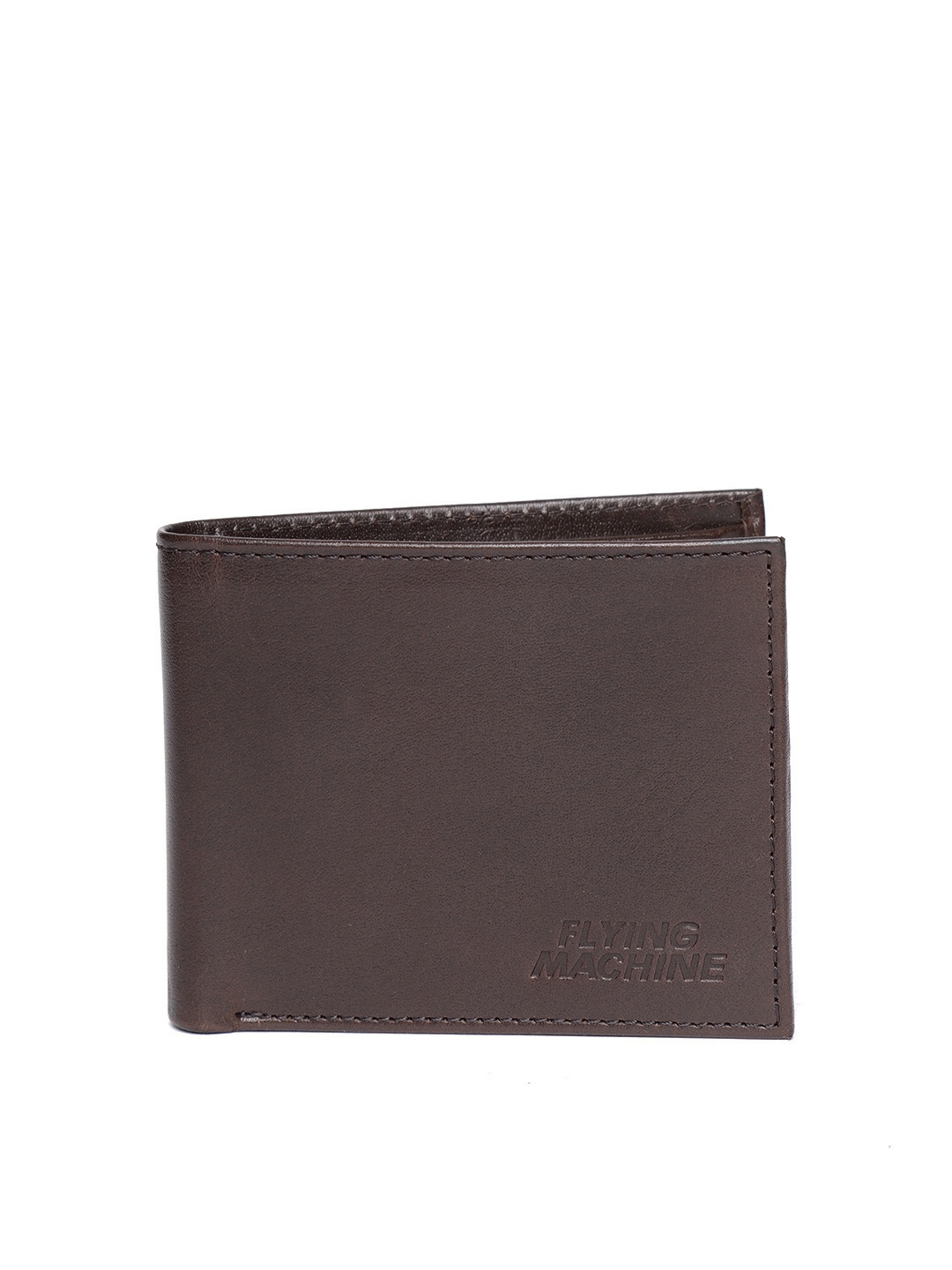 

Flying Machine Men Coffee Brown Solid Two Fold Wallet