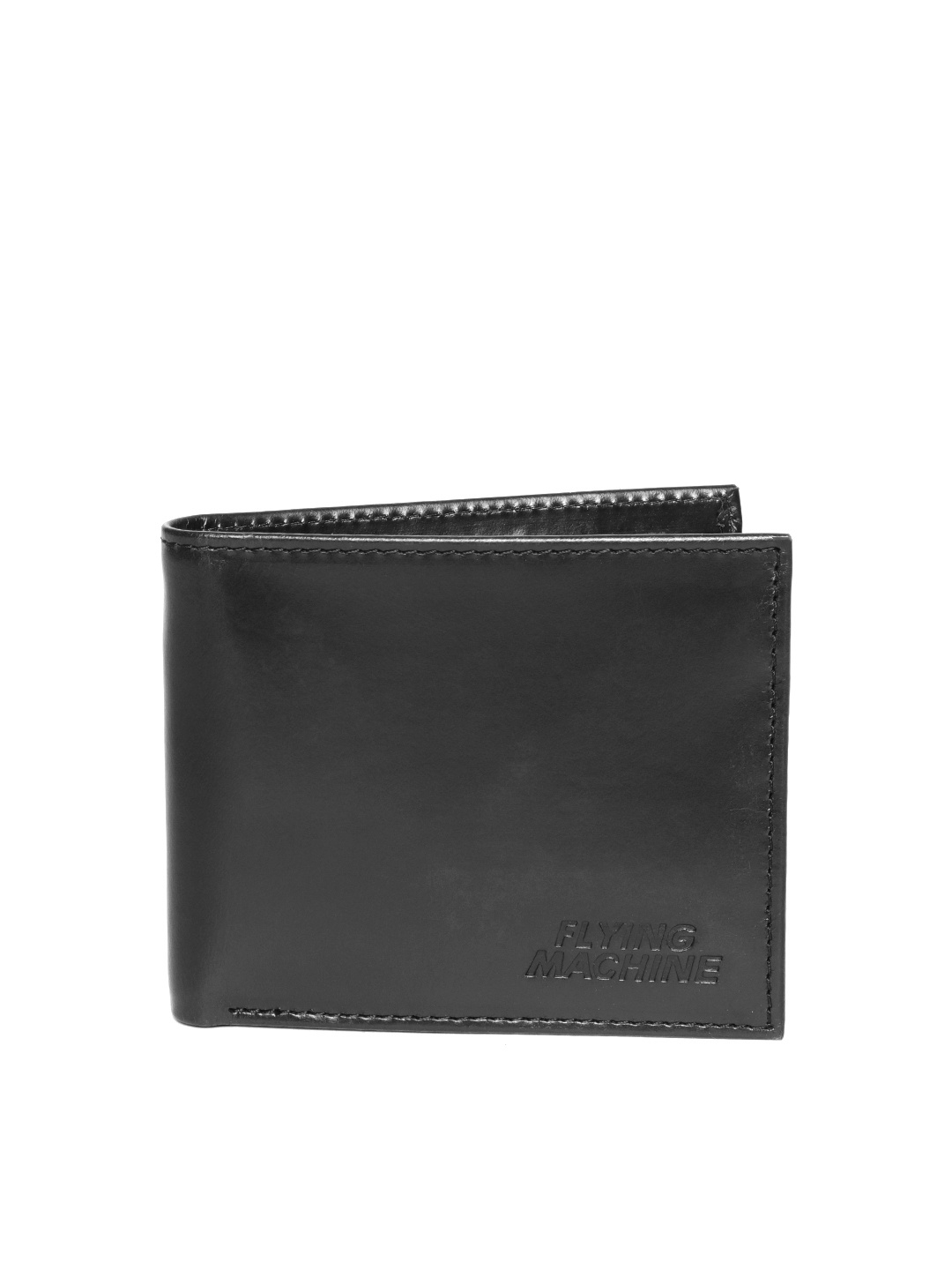 

Flying Machine Men Black Solid Two Fold Wallet