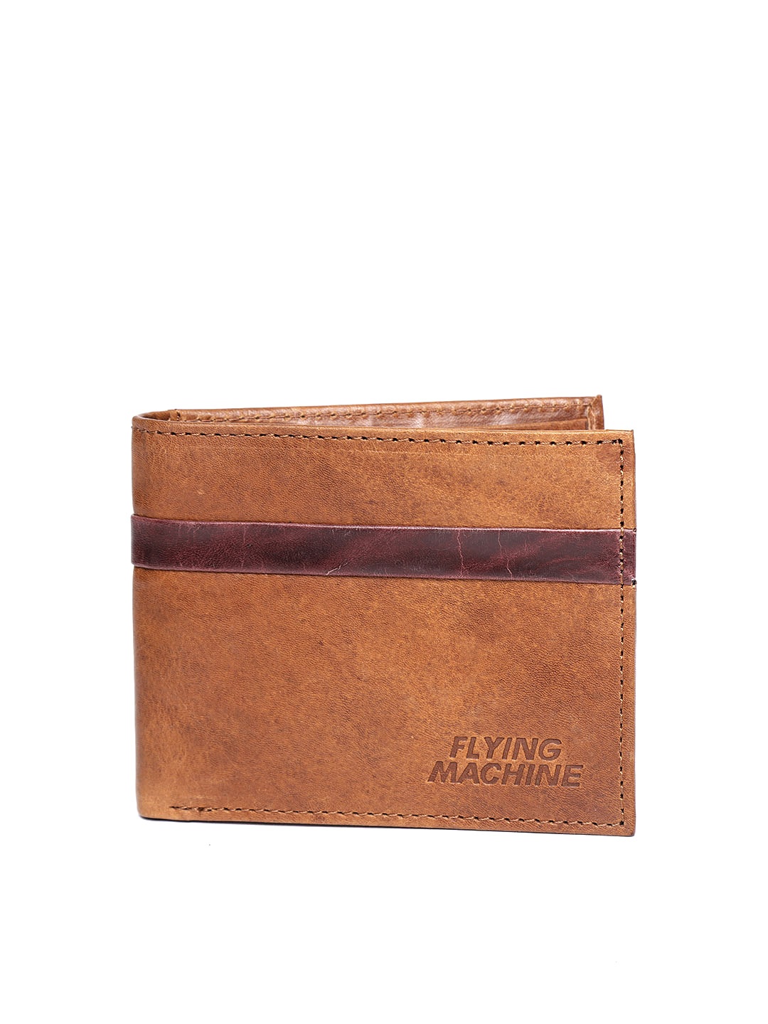 

Flying Machine Men Brown Solid Two Fold Wallet