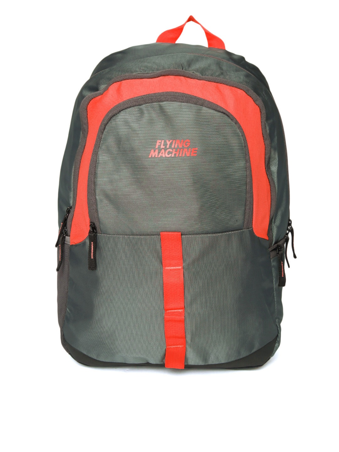 

Flying Machine Men Grey & Orange Solid Laptop Backpack