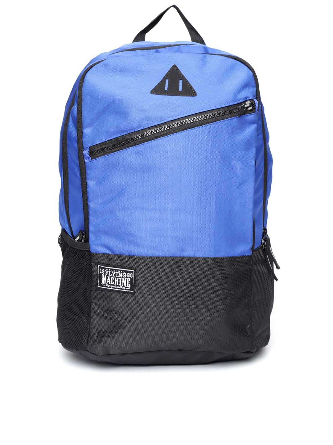 

Flying Machine Men Blue & Black Colourblocked Backpack