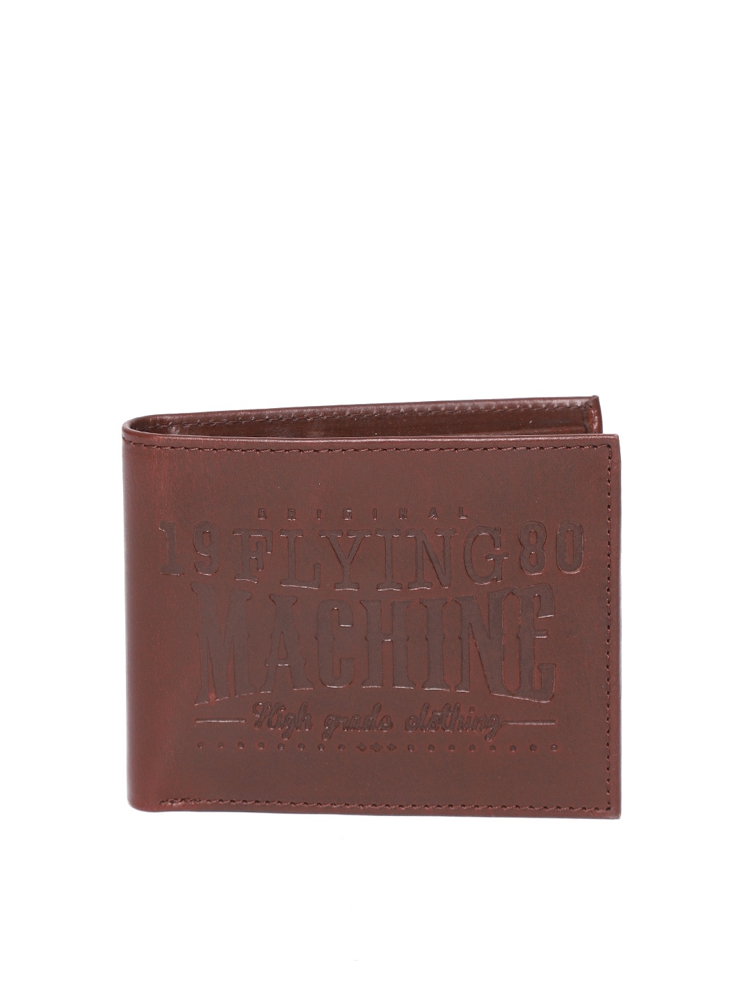 

Flying Machine Men Brown Textured Two Fold Wallet