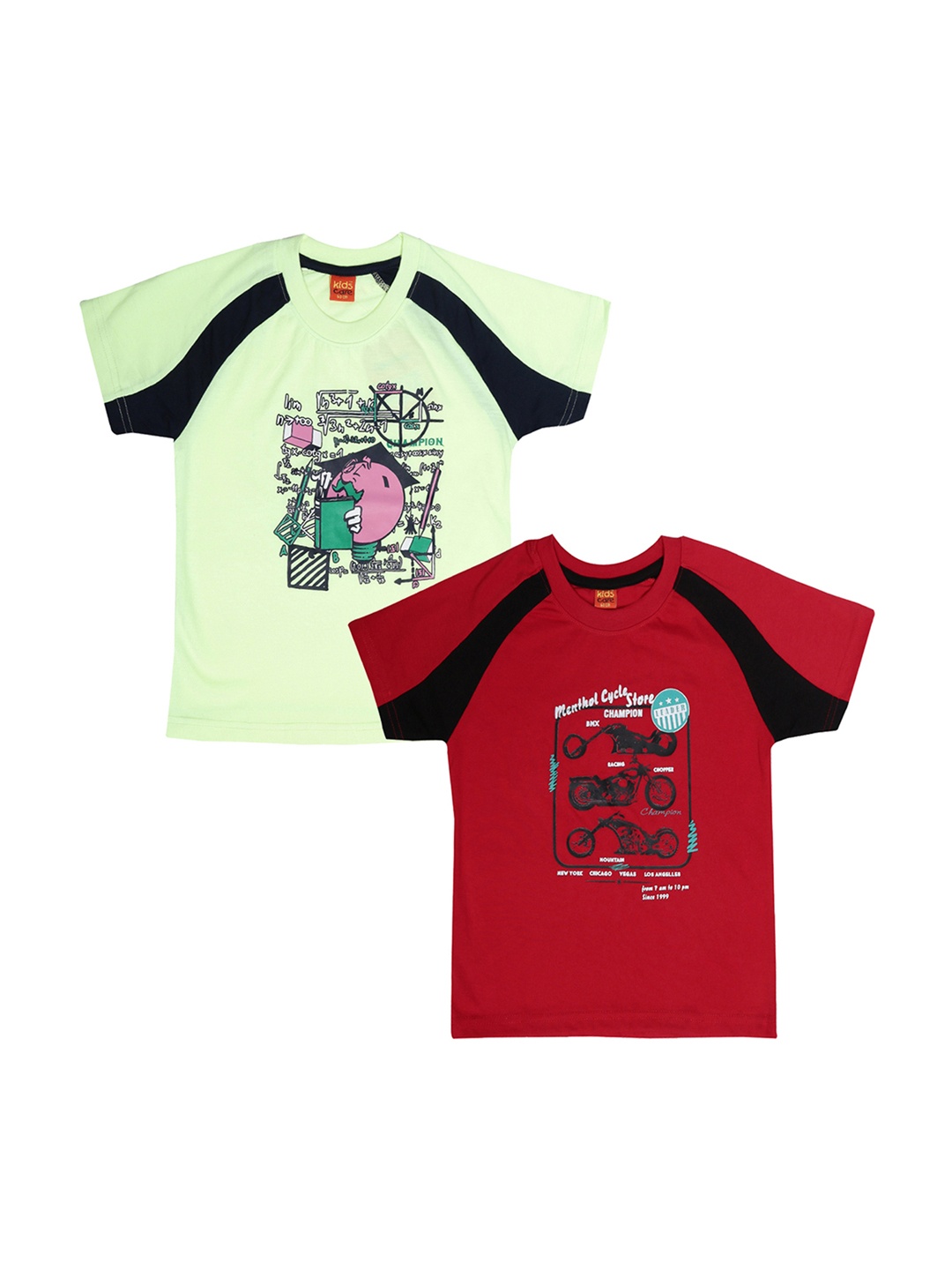 

Dollar Champion Kidswear Boys Pack Of 2 Round Neck T-shirts, Red