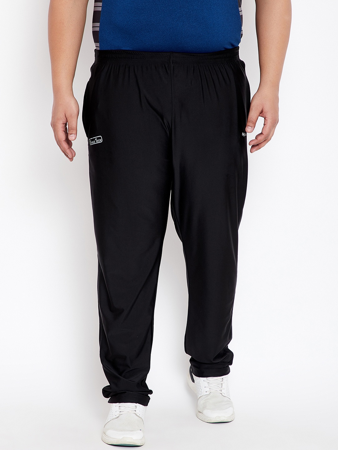 

bigbanana Plus Size Men Black Track Pants