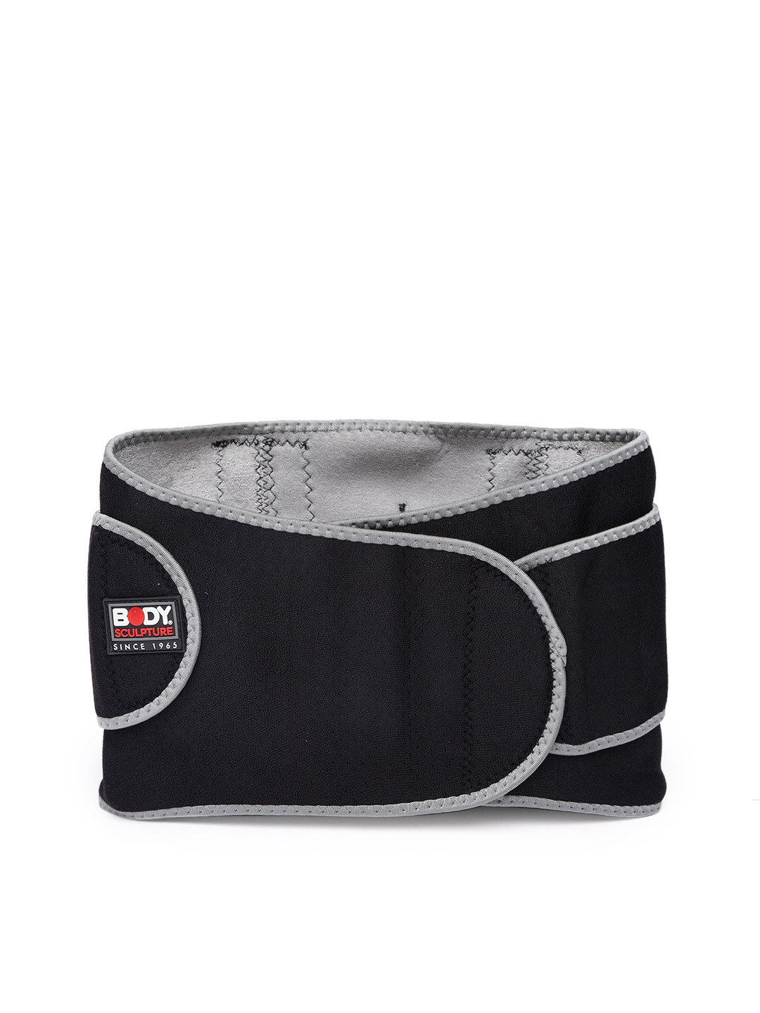 

Body Sculpture Unisex Black and Grey Solid Back Support With Terry Cloth