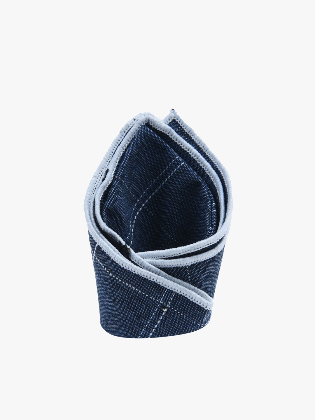 

Tossido Men Blue Checked Pocket Square