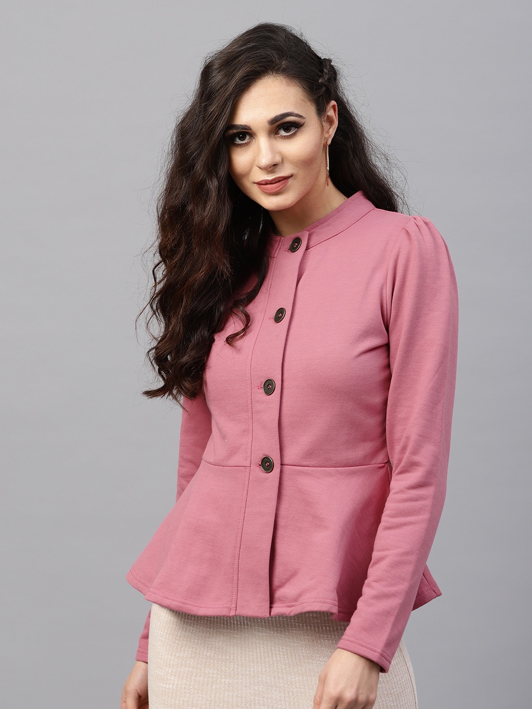 

SASSAFRAS Women Rose Solid Tailored Jacket