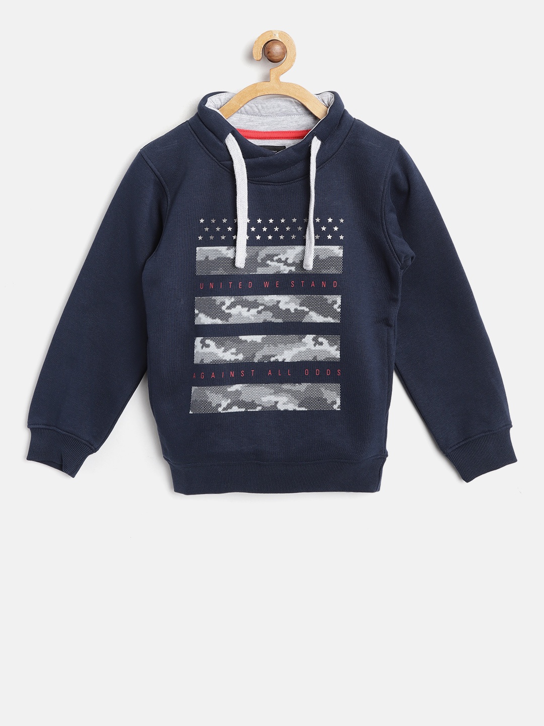 

Octave Boys Navy Blue & White Printed Sweatshirt