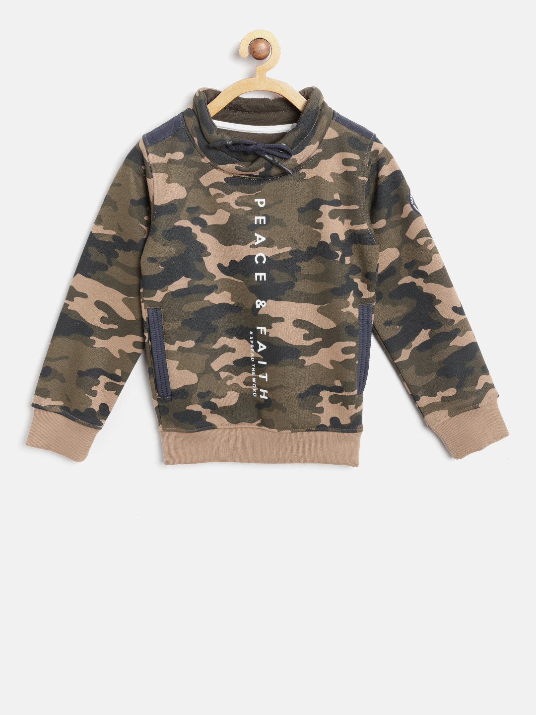

Octave Boys Olive Green & Khaki Brown Camouflage Print Sweatshirt