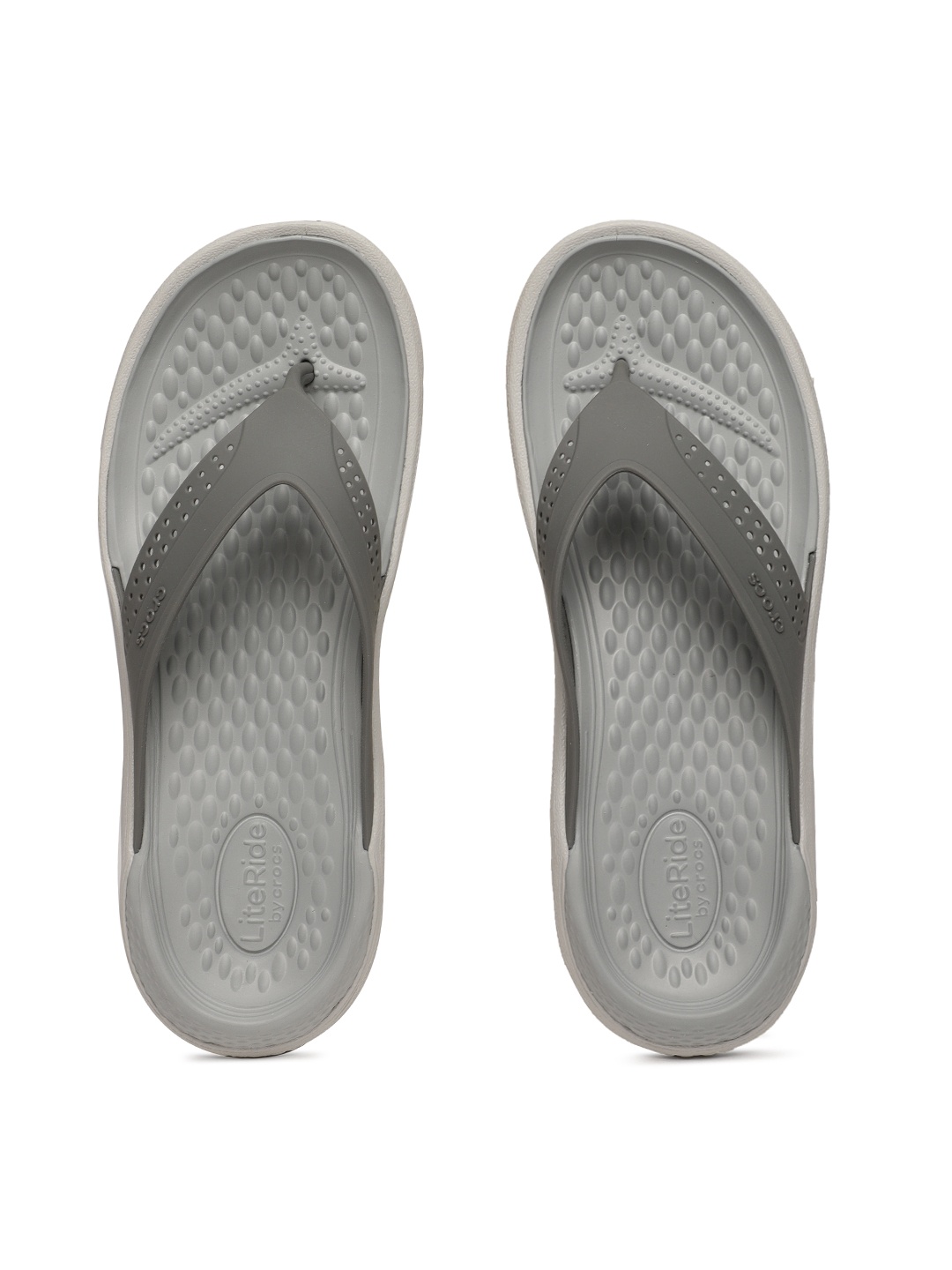 

Crocs Unisex Grey Solid Thong Flip-Flops