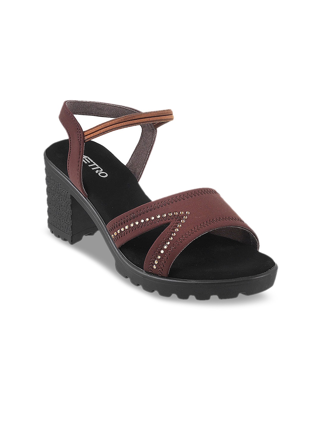 

Metro Women Brown Solid Sandals