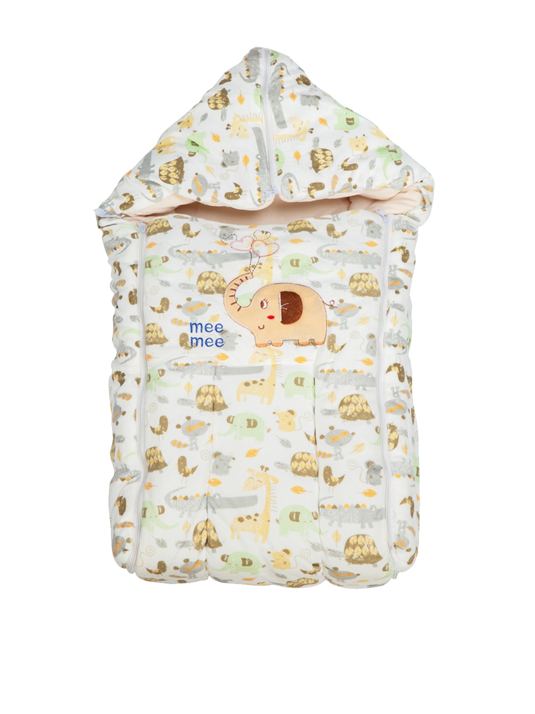 

MeeMee Kids Unisex White Printed Bedding Set
