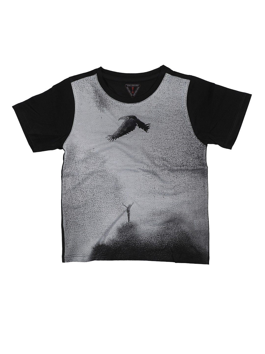 

Wear Your Mind Boys Grey Printed Round Neck T-shirt
