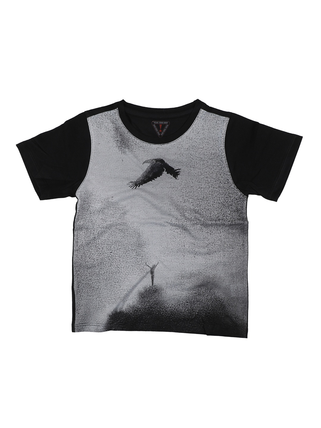 

Wear Your Mind Boys Grey Printed Round Neck T-shirt