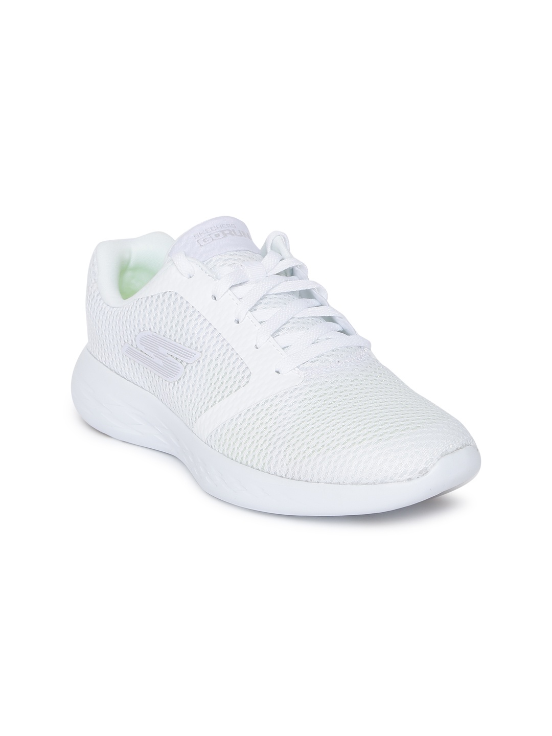 

Skechers Women White Go Run 600 Refine Running Shoes
