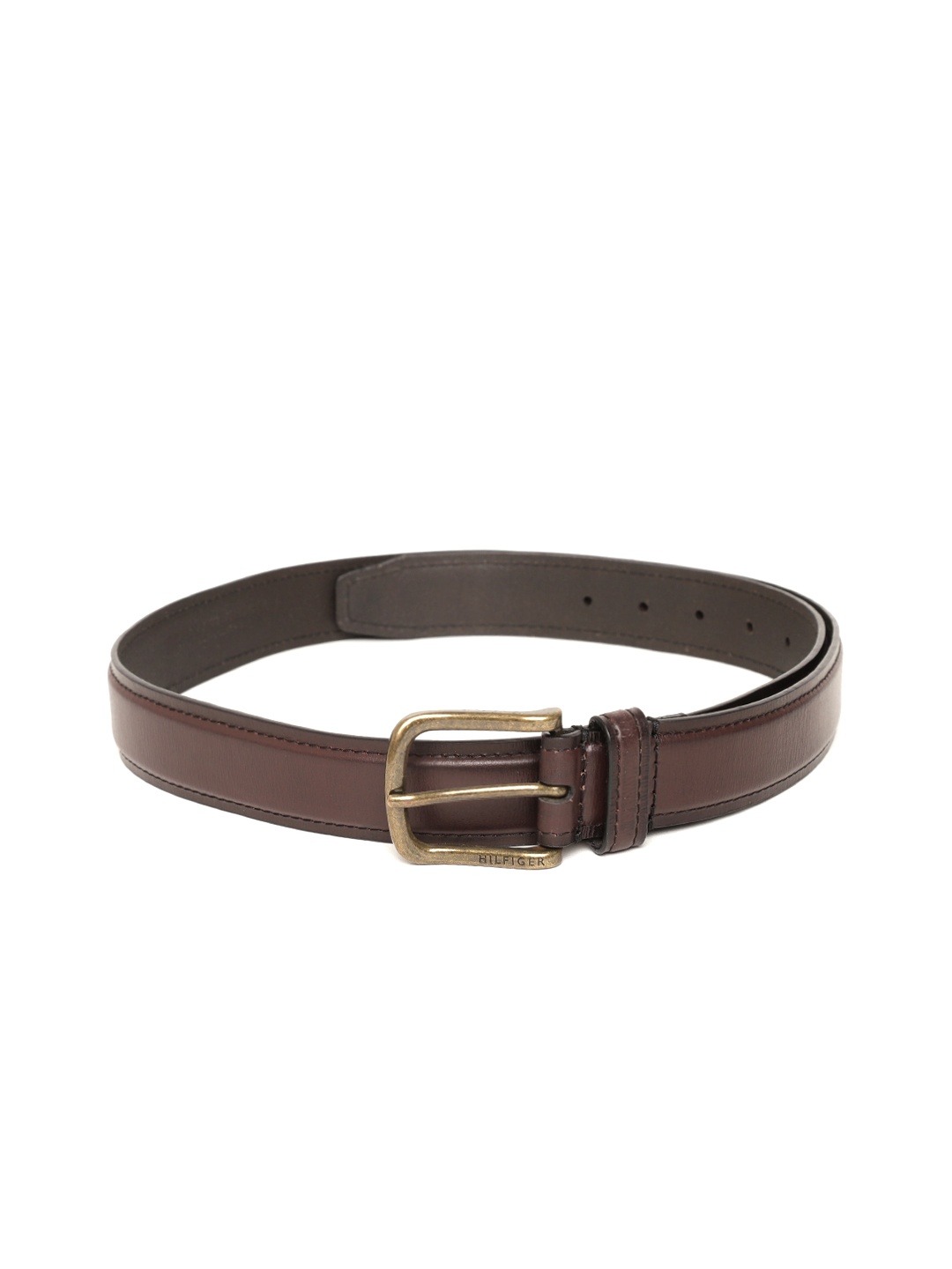 

Tommy Hilfiger Men Coffee Brown Solid Leather Belt