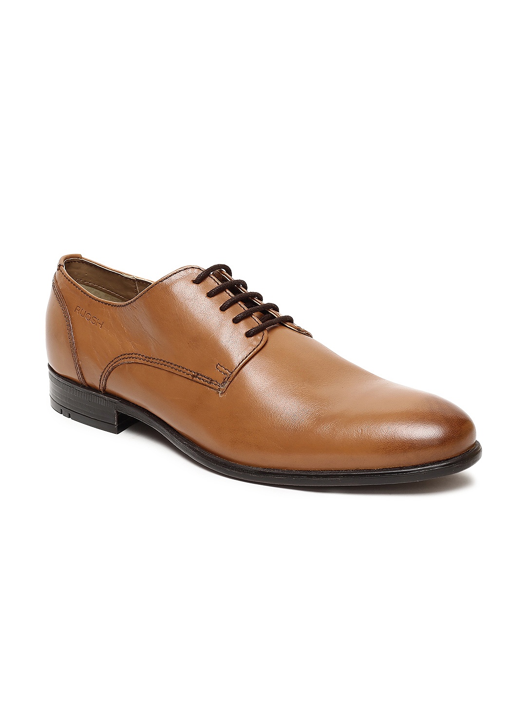 

Ruosh Men Tan Brown Leather Formal Derbys