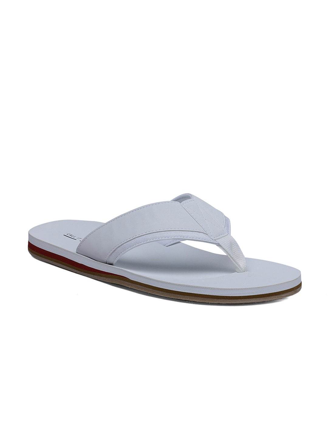 

Call It Spring Men White Solid Room Slippers