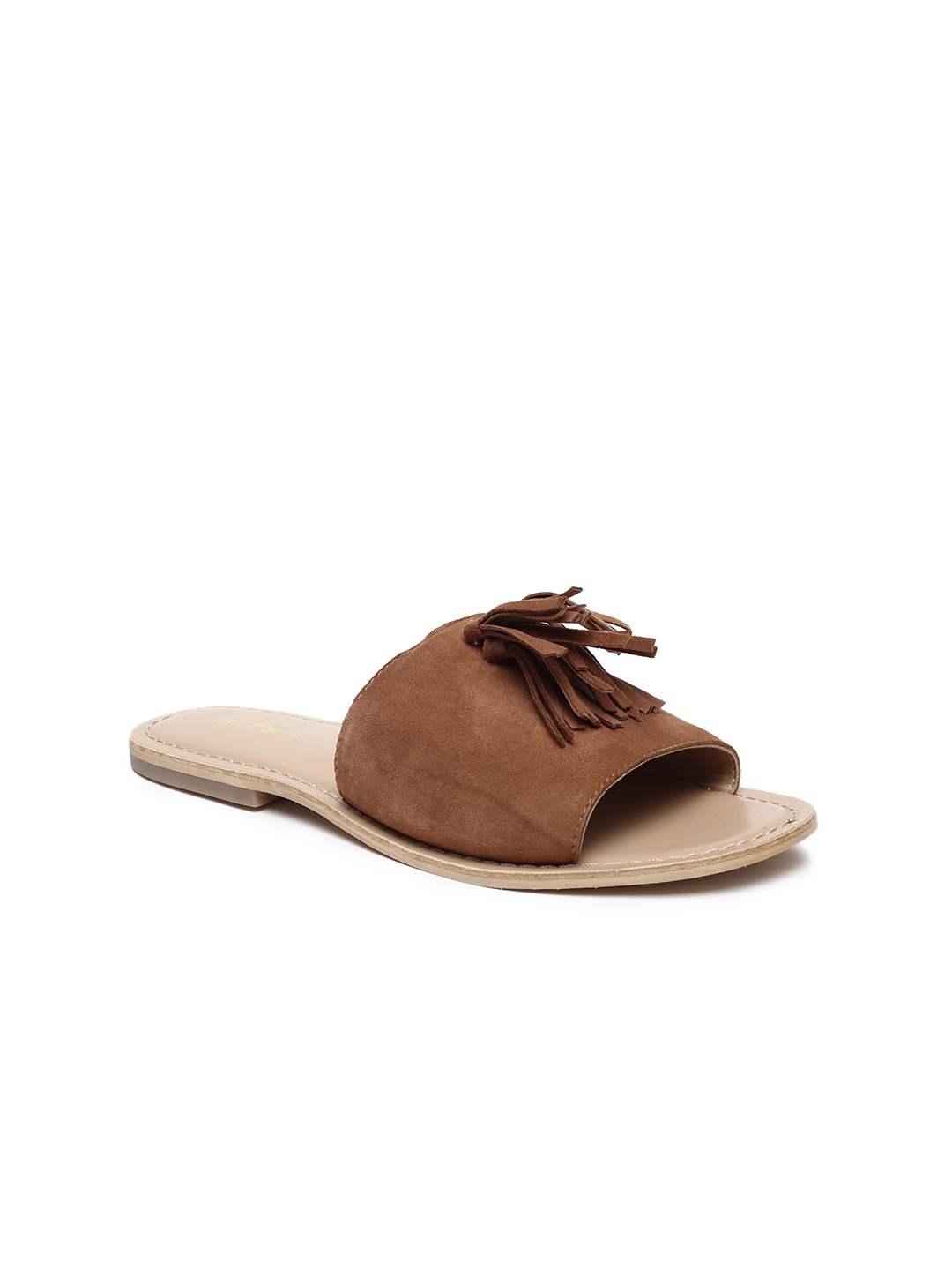 

Tao Paris Women Brown Solid Leather Open Toe Flats