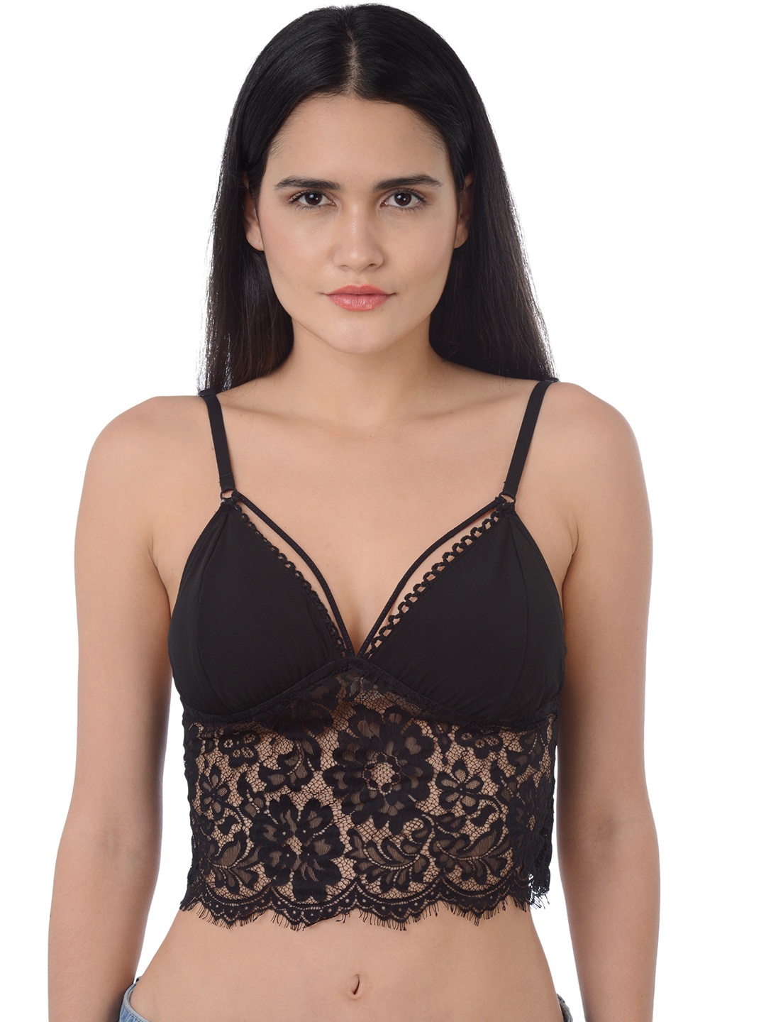 

Da Intimo Black Lace Non-Wired Non Padded Bralette DI1069