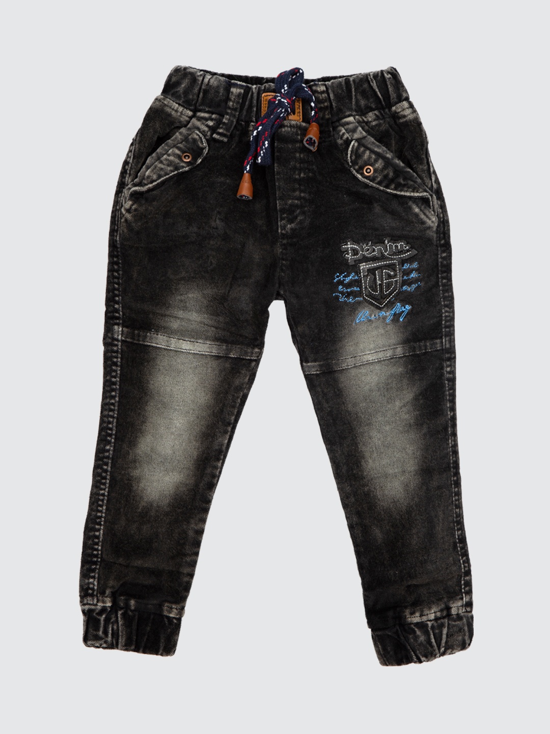 

MeeMee Boys Black Regular Fit Mid-Rise Clean Look Jeans