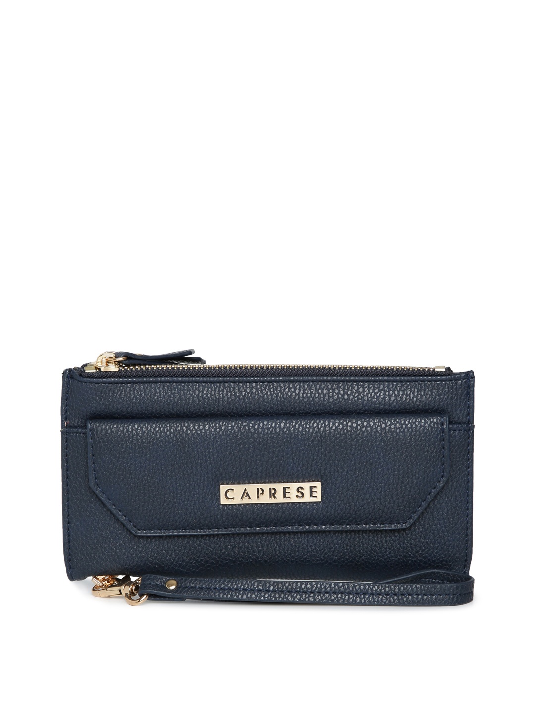 

Caprese Women Navy Blue Textured Two Fold Wallet