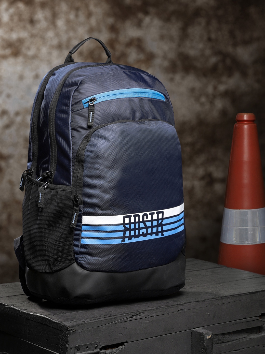 

Roadster Unisex Navy Blue Brand Logo Backpack