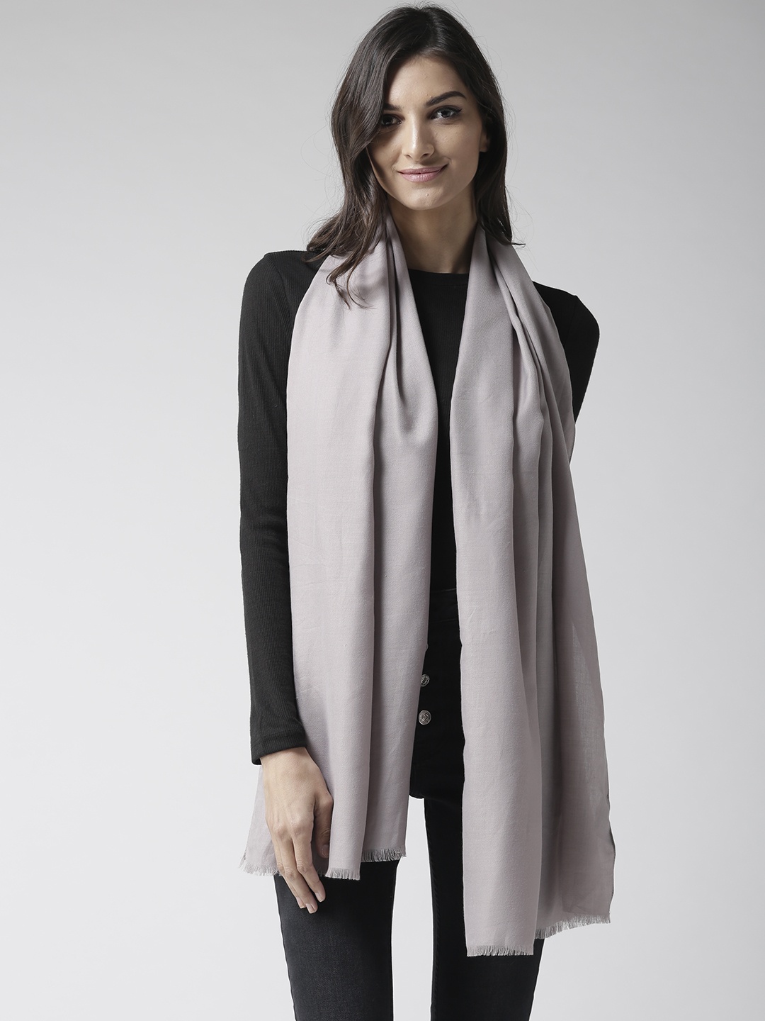 

Style Quotient Women Grey Solid Stole