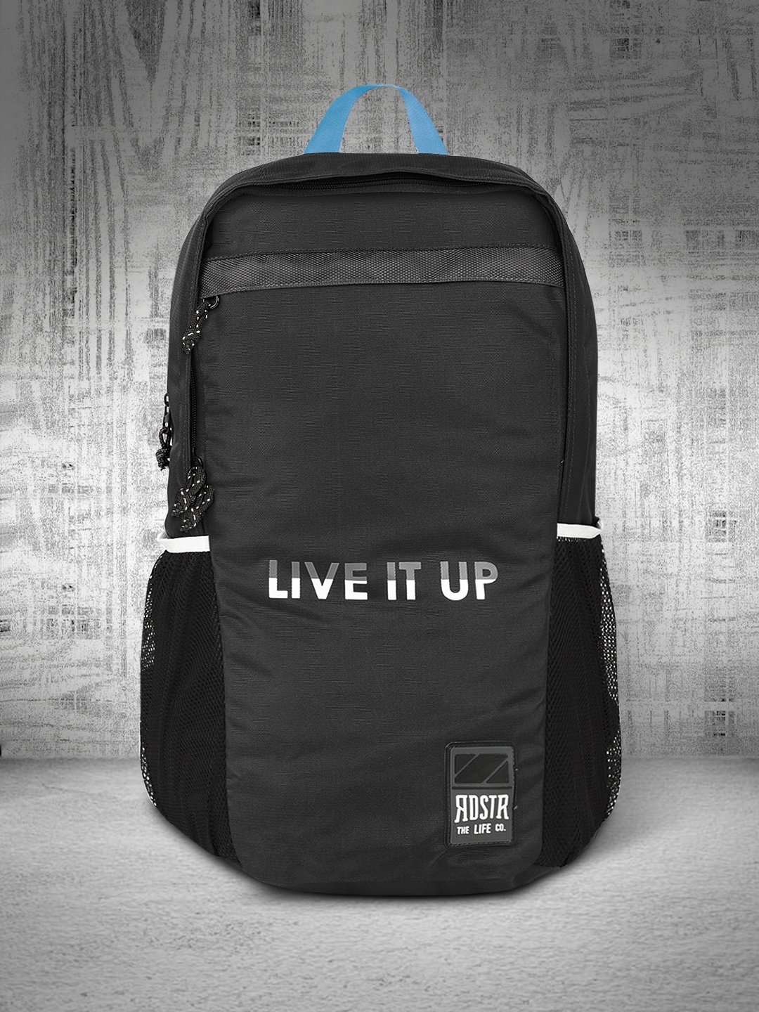 

Roadster Unisex Black Typography Backpack