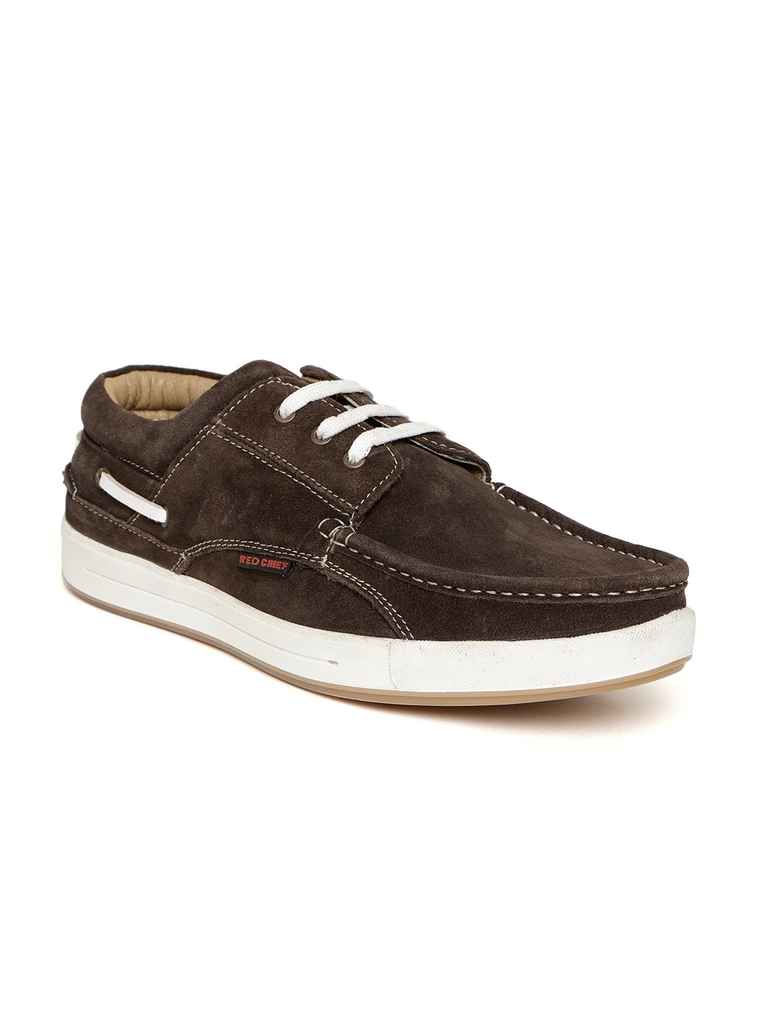 

Red Chief Men Coffee Brown Leather Boat Shoes