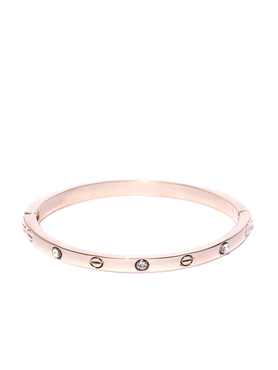 

Jewels Galaxy Gold-Plated Handcrafted Bangle-Style Bracelet