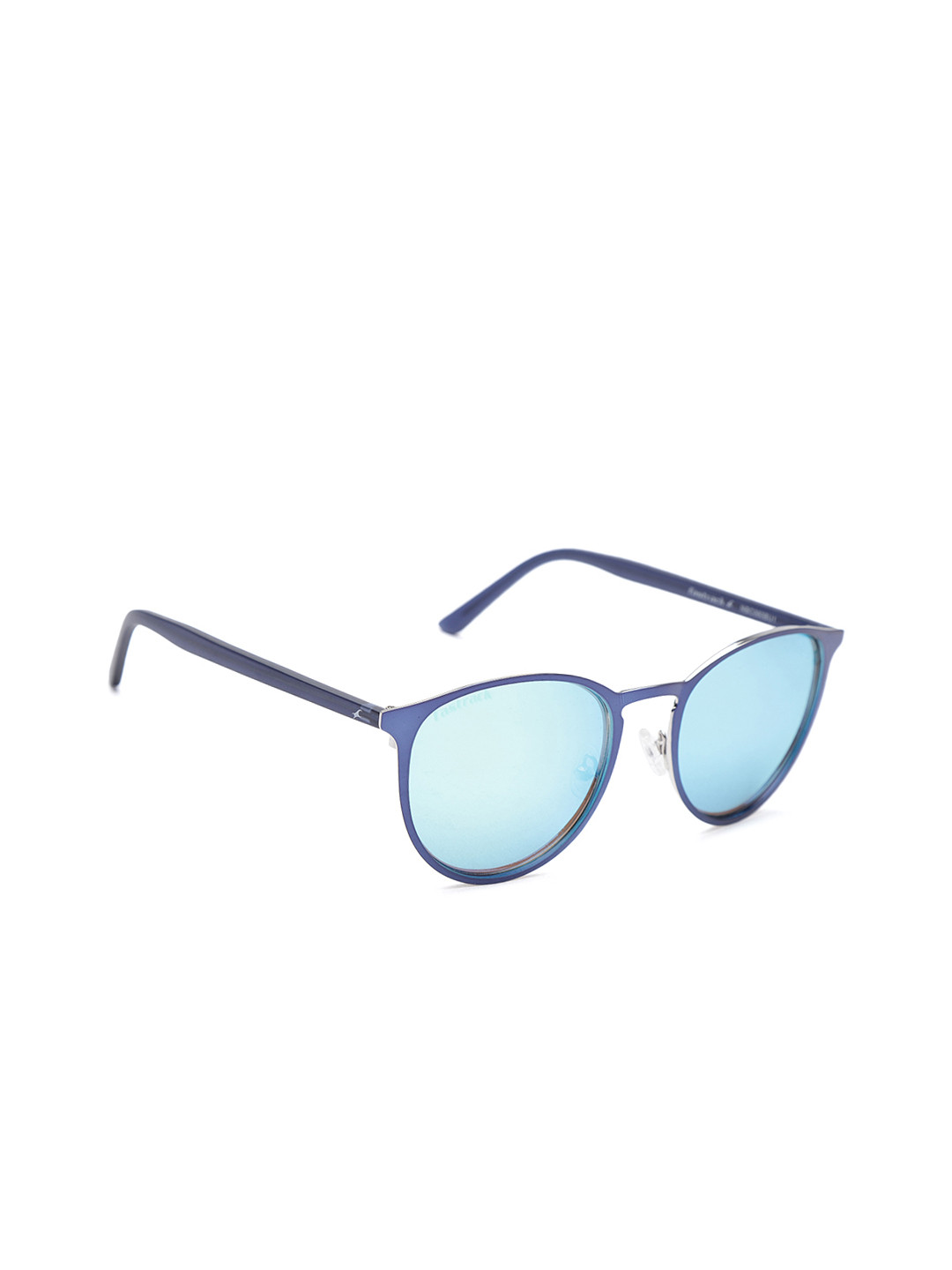 

Fastrack Men Mirrored Oval Sunglasses NBC060BU1, Blue