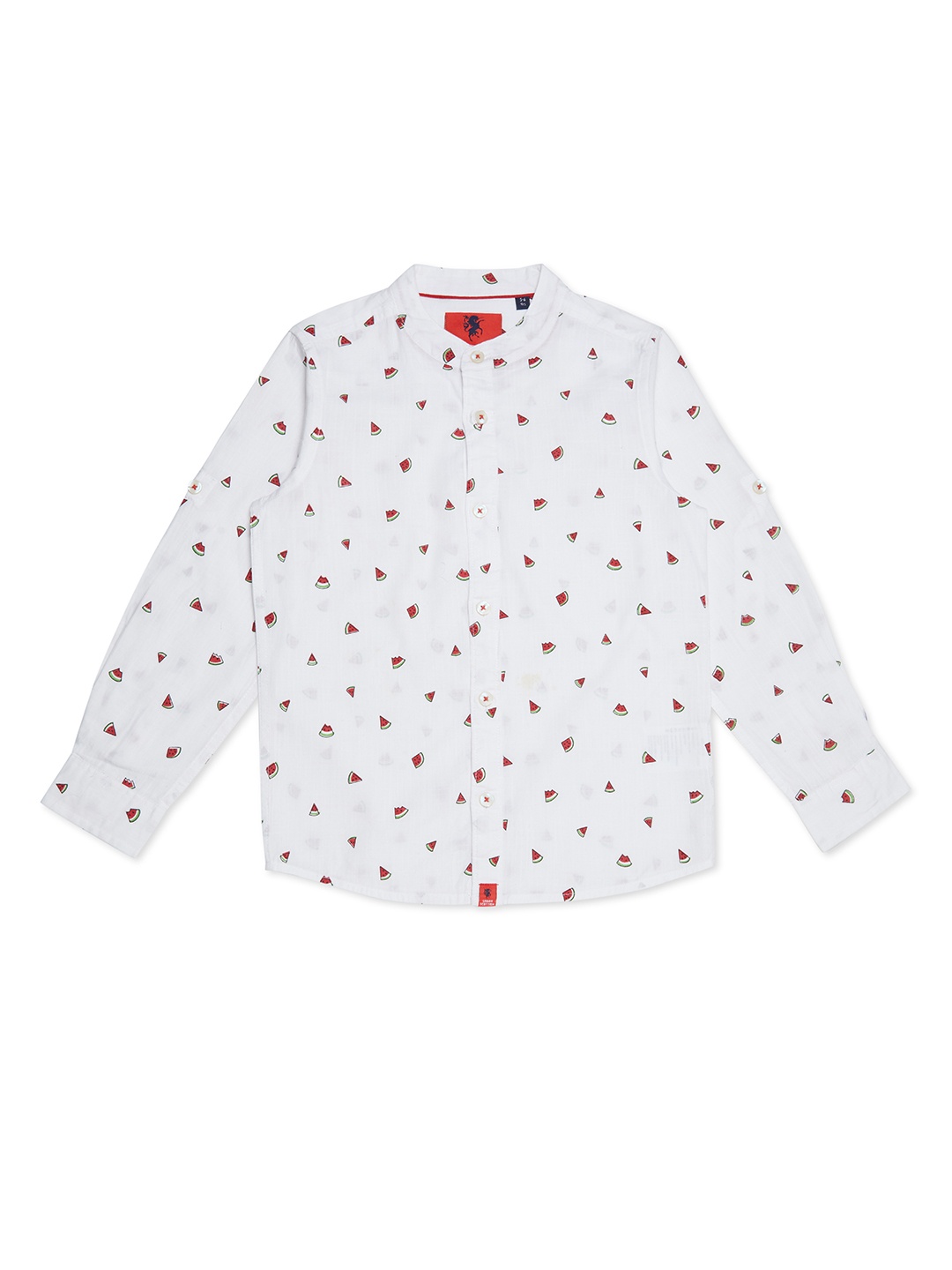 

URBAN SCOTTISH Boys White Regular Fit Printed Casual Shirt