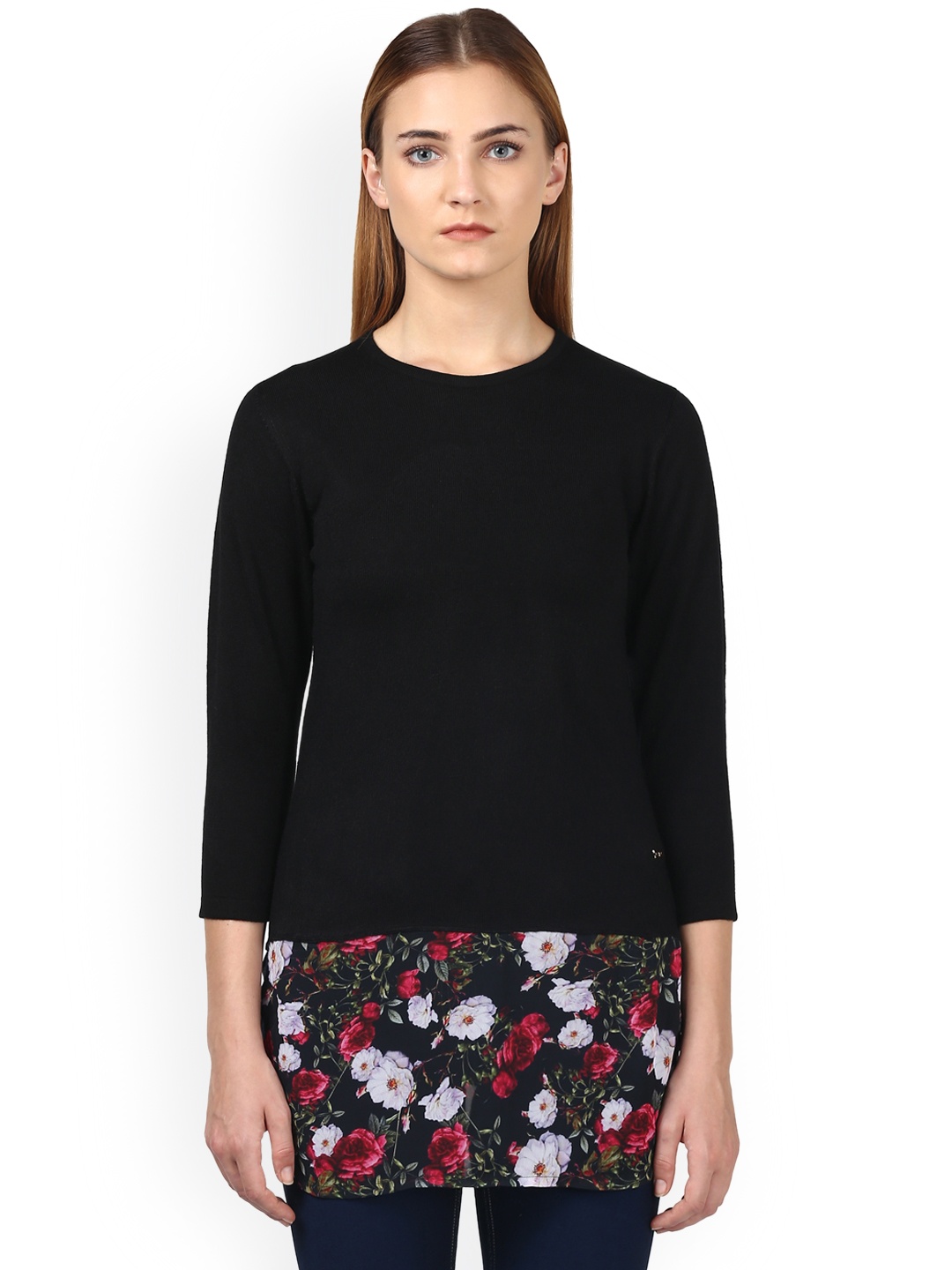 

Park Avenue Woman Black Solid Pullover