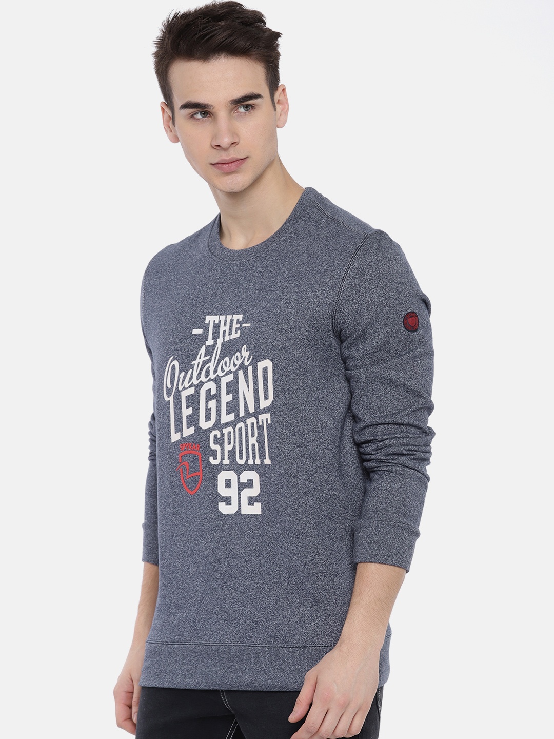 

SPYKAR Men Blue Printed Sweatshirt