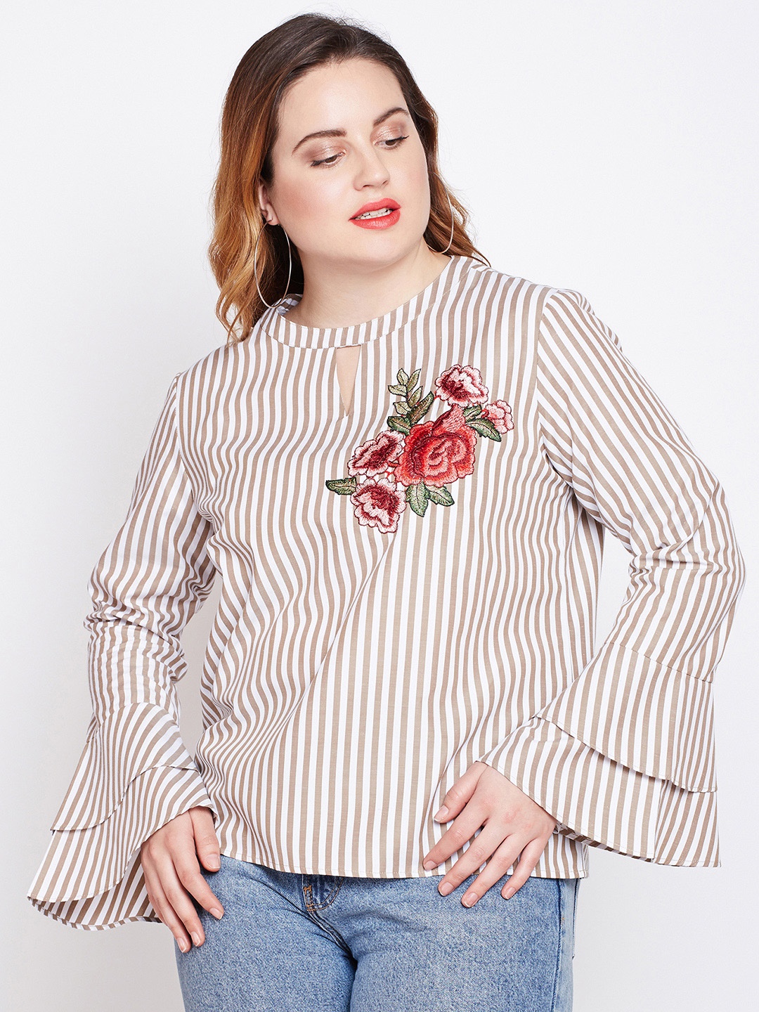 

Style Quotient Women White Striped Top