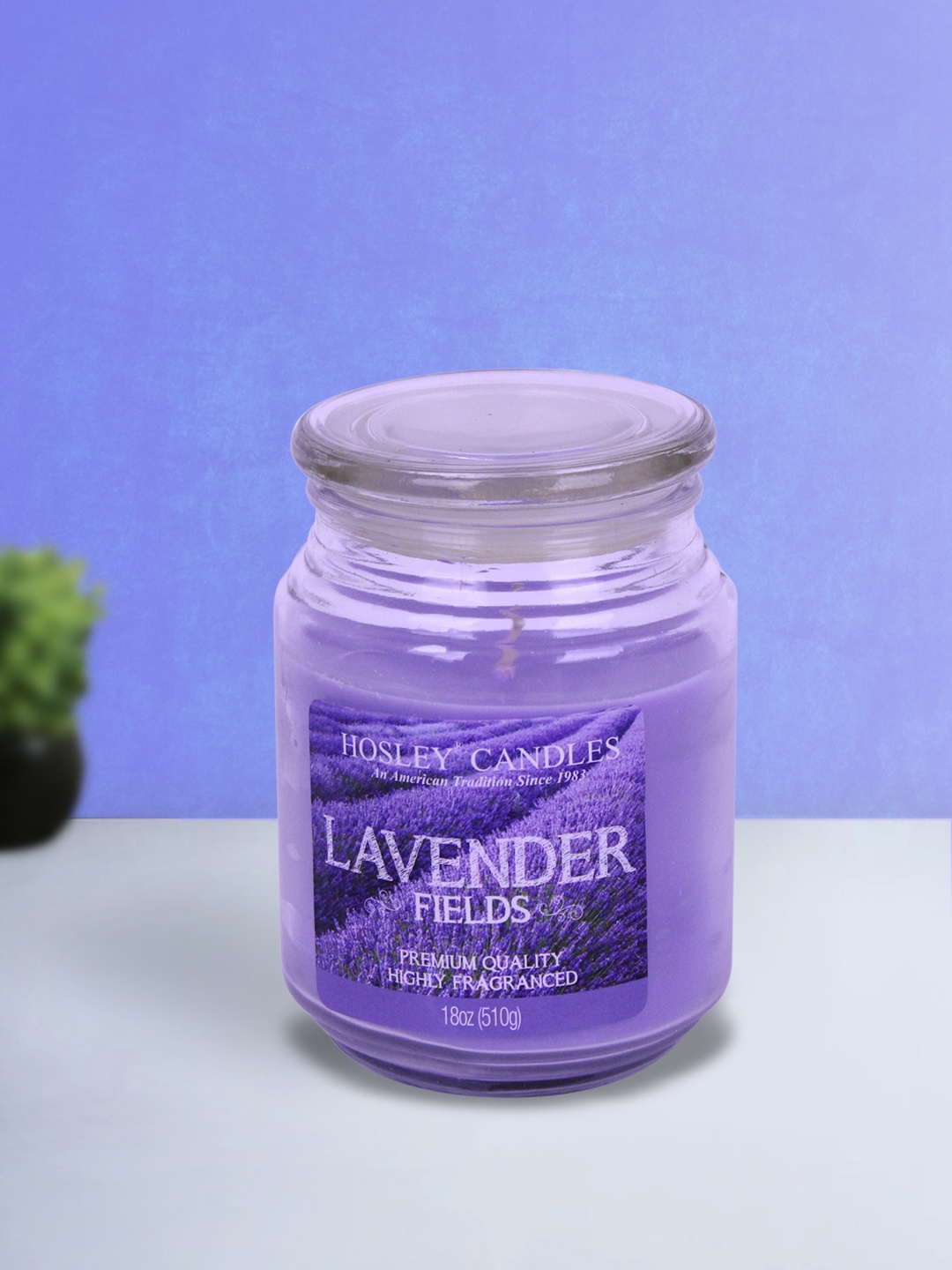 

HOSLEY Purple Lavender Mist Scented Wax Jar Candle