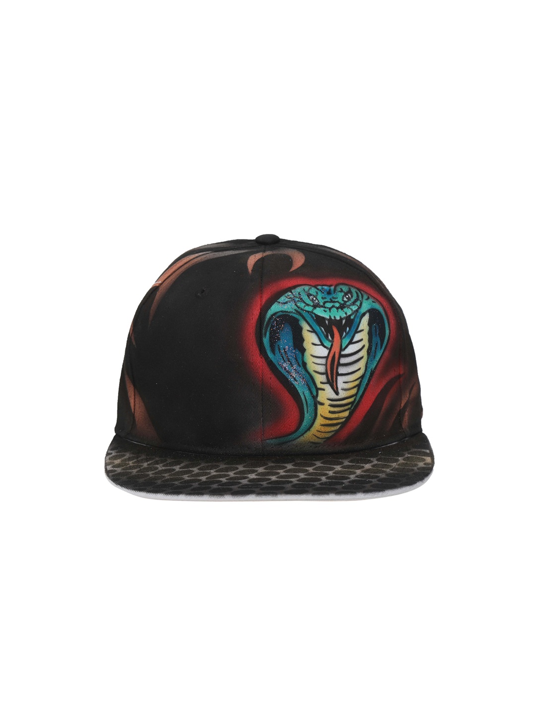 

FabSeasons Unisex Black Printed Snapback Cap