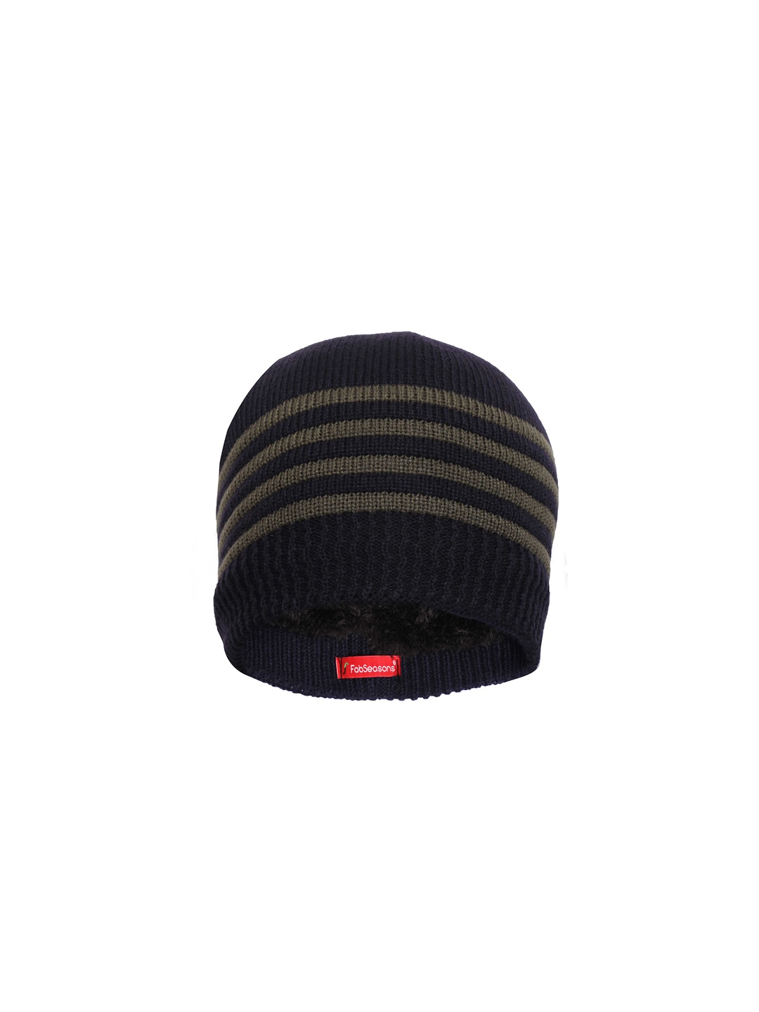 

FabSeasons Unisex Blue & Olive Green Self Design Beanie