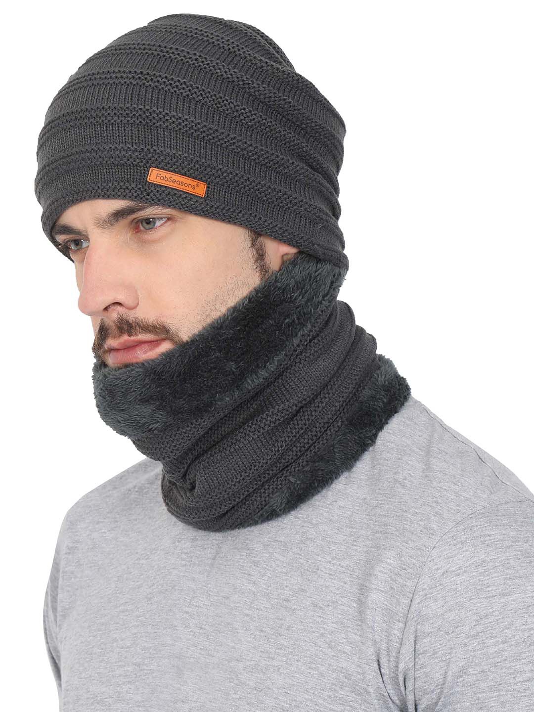 

FabSeasons Unisex Grey Solid Beanie