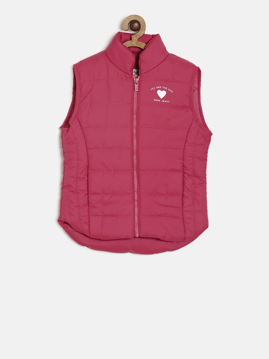 

Pepe Jeans Girls Pink Solid Quilted Jacket