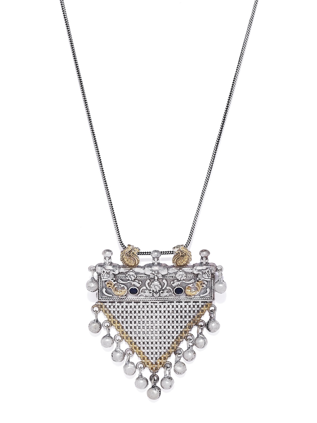 

AccessHer Silver-Plated Oxidised Necklace