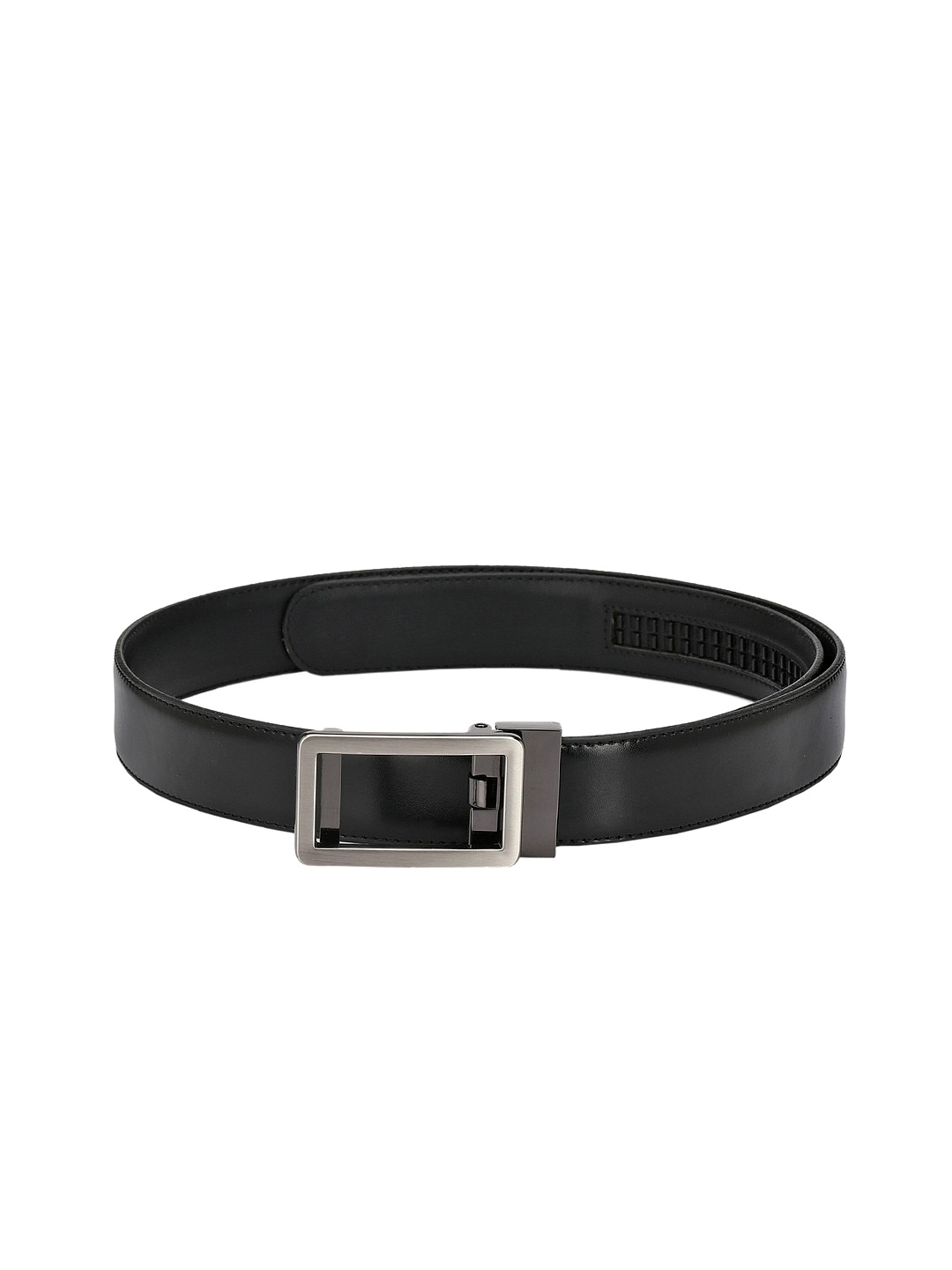 

Pacific Gold Men Black Solid Leather Belt